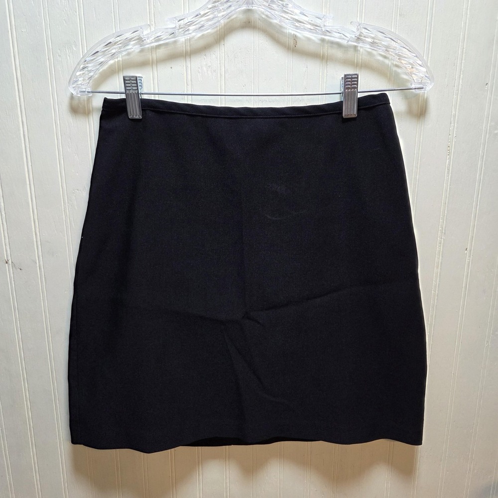 My Michelle Skirt Juniors 7/8 Black Stretch Straight Pencil Short Career Casual
